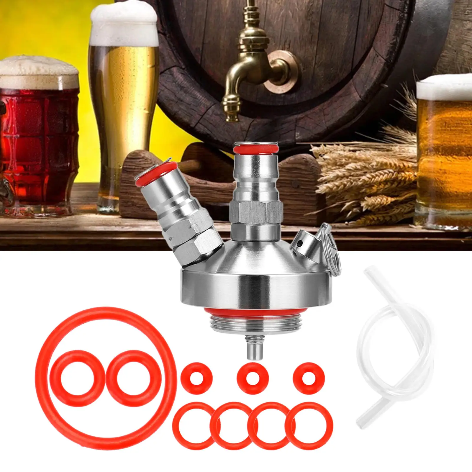 Mini Keg Dispenser with Beer Hose Beers Tool Wine Tap Dispenser Mini Keg Spear for Home Brewing