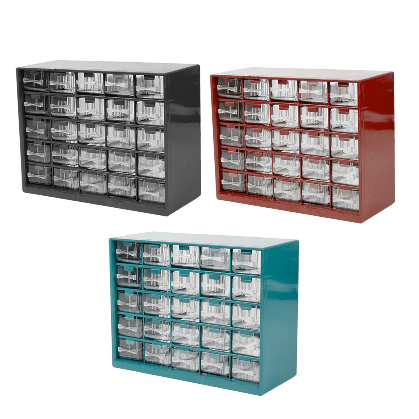 Portable 25 Drawer Parts Storage Box Tool Storage Box Craft Cabinet for Jewelry Screws