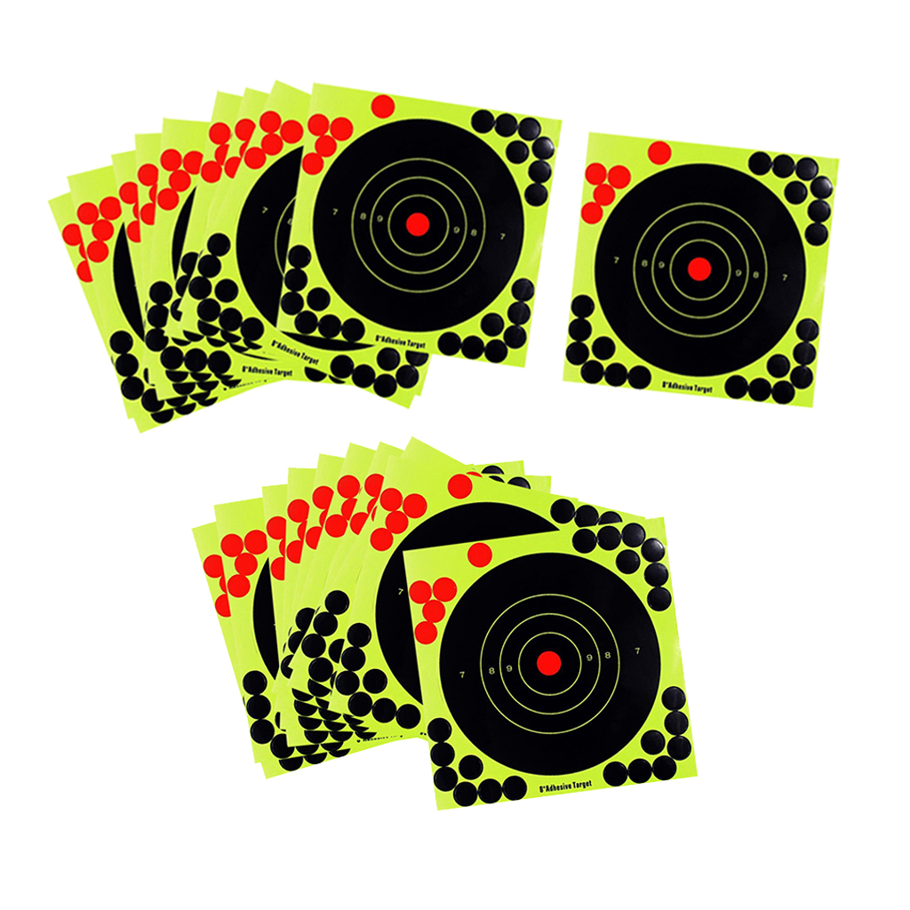 Set Of 20 8inch Shooting Targets Splatter Fluorescent  Range Paster