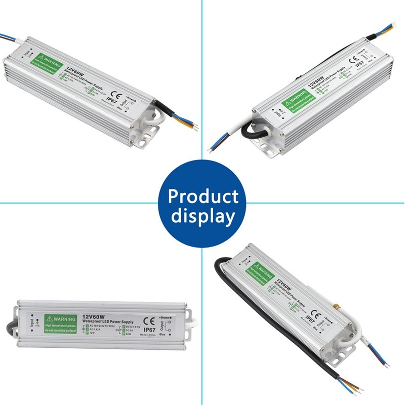 IP67 Waterproof Lighting Transformers DC 12V 24V Power Supply Led Driver For 5050 2835 3528 Led Strip Light