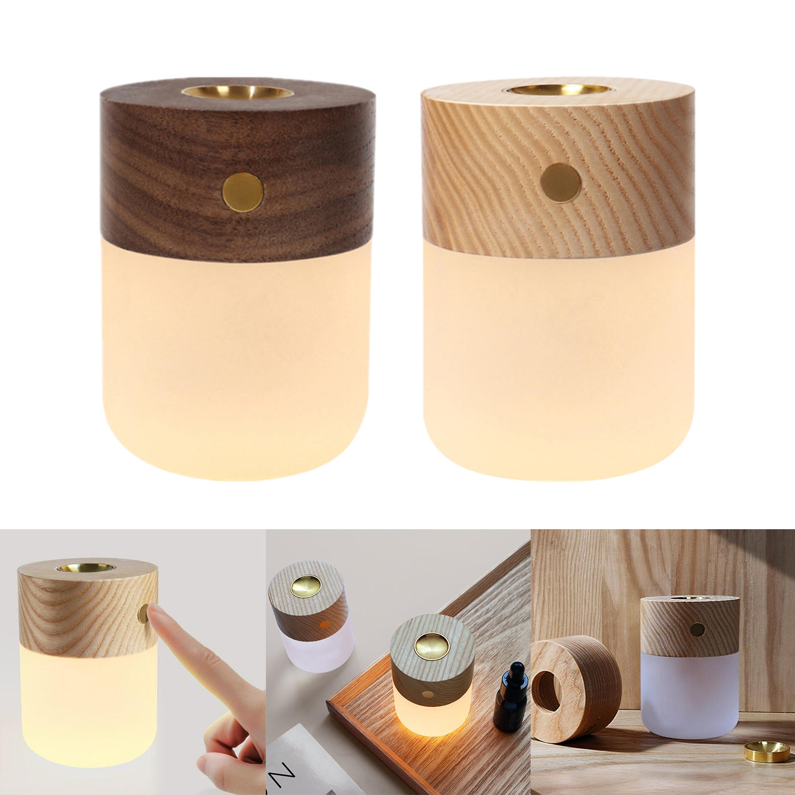 Portable Aroma Night Light USB Dimmable Rechargeable Essential Oil Burner Bedside Lamp for Living Room Dorm Baby Room Bedroom