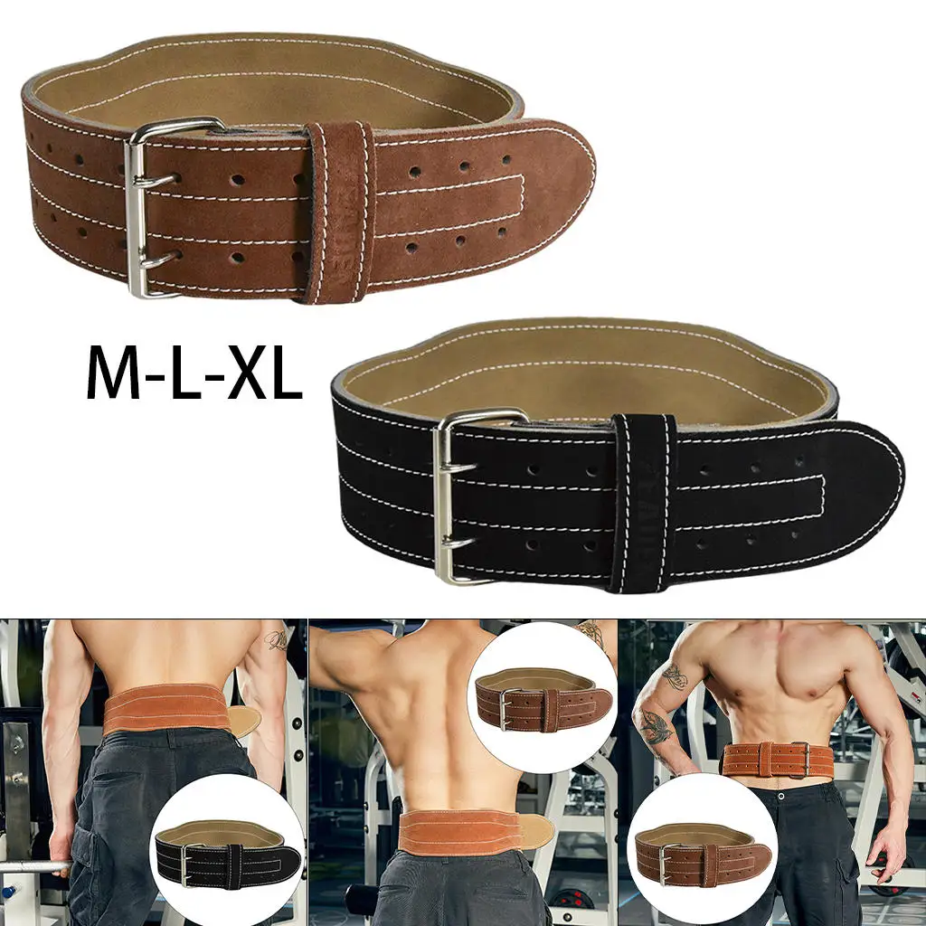 Weightlifting Belt Wide Back Support PU Leather for Squats Lunges Bodybuilding Fitness Workout Powerlifting Gym Training Men
