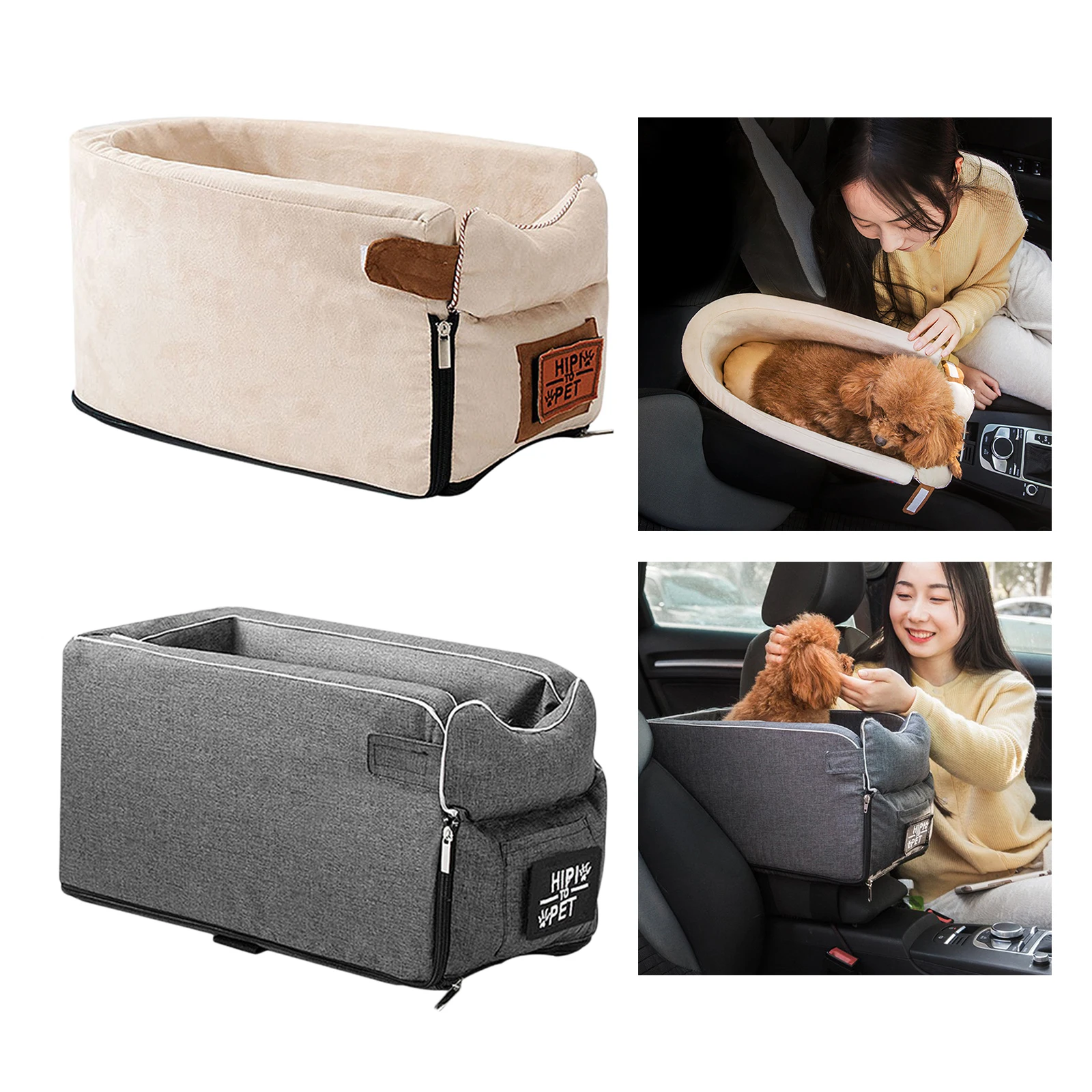 Pet Car Booster Seat on Car Armrest Small/Medium Dogs Cats Travel Carrier Carry Cage Puppy Dog Car Seat Basket