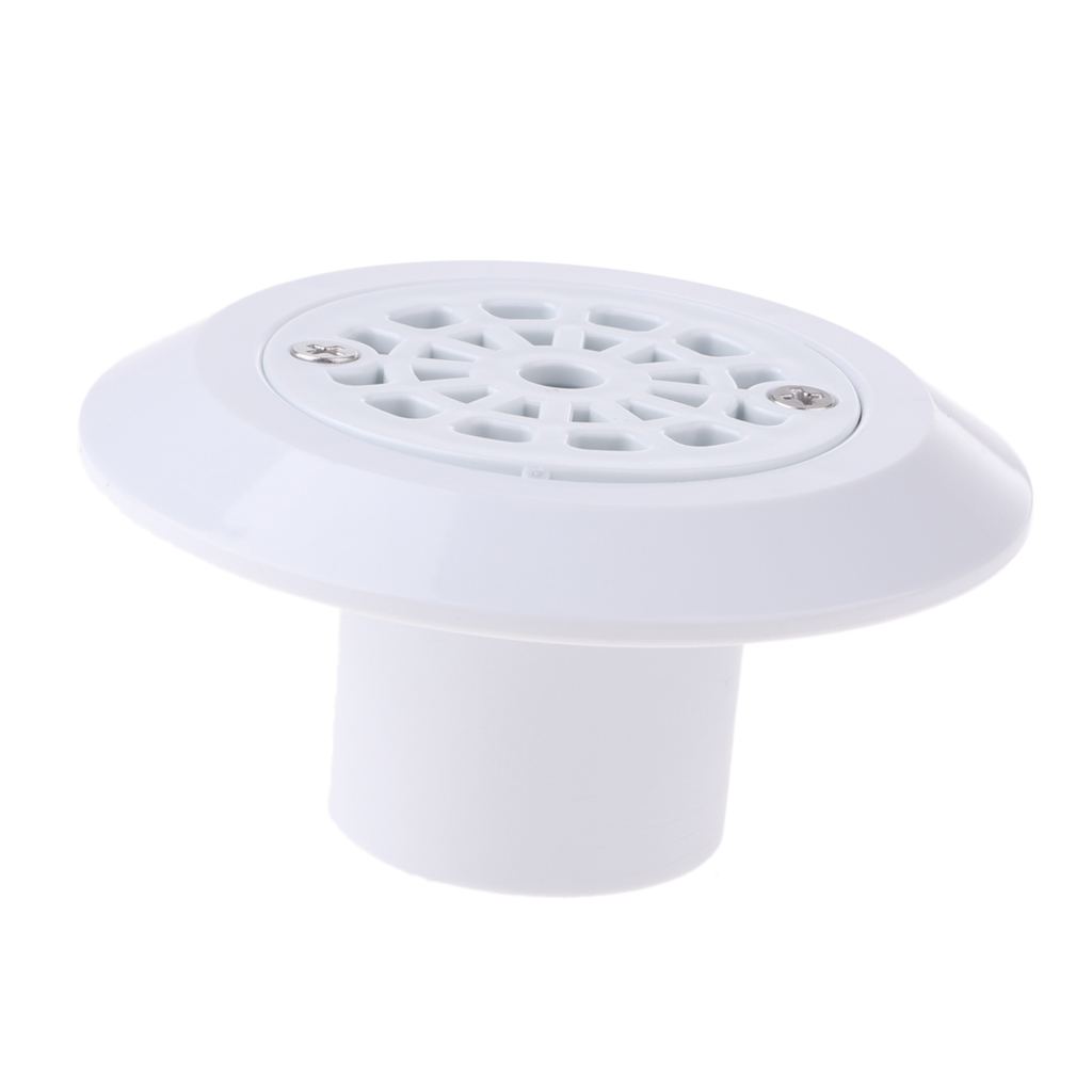 Replacement Round ABS Plastic Swimming Pool Drainer Water Outlet - White Diameter 104mm 44mm