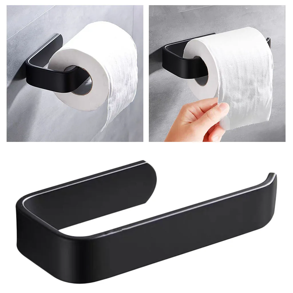 Toilet Paper Holder Towel Tissue Rack Wall Mounted Kitchen Roll Holder Hook