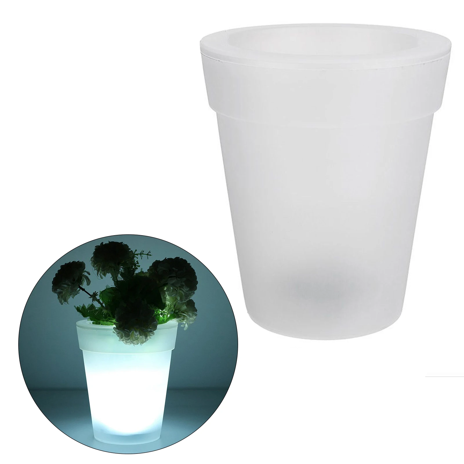 Illuminated Plant Pot Flower Pot with LED Lighting Solar Flower Transparent Flower Pot Modern Planter Vase