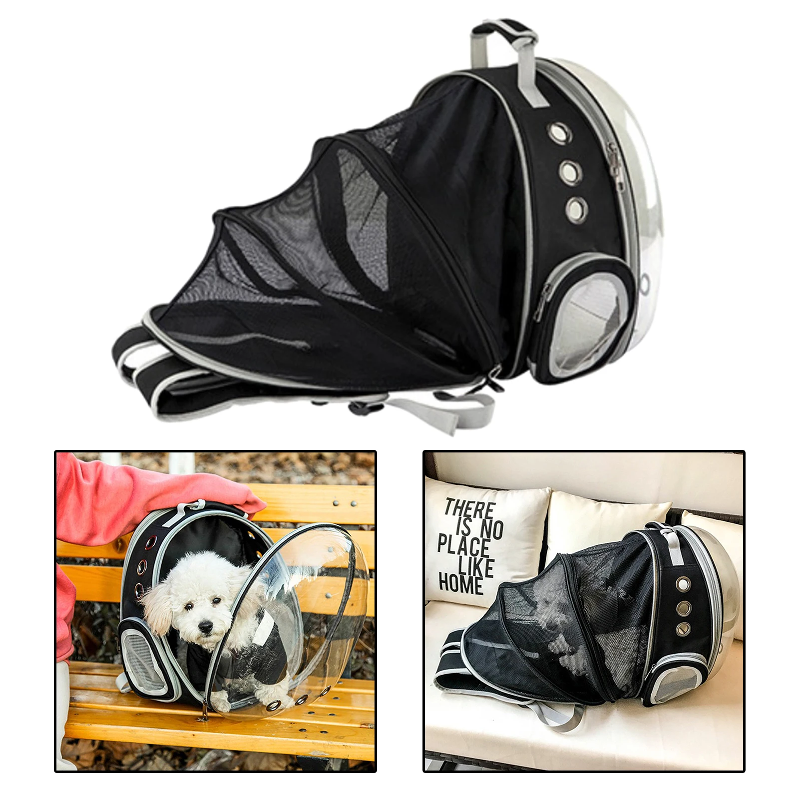 Lightweight Expandable Cat Carrier Foldable Bubble Backpack Cat Kitten Rabbit Small Dog Traveling Carrying Bag