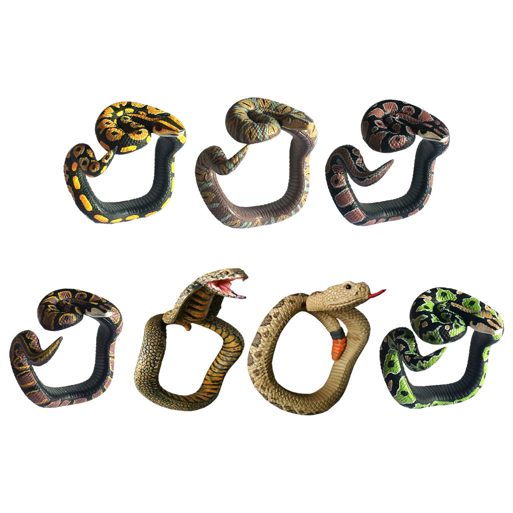 Funny Tricky Fake Snake Bracelet, Artificial Spoof Animal Model Wristband, Kids Novelty Jokes Toys for Halloween Party Gifts