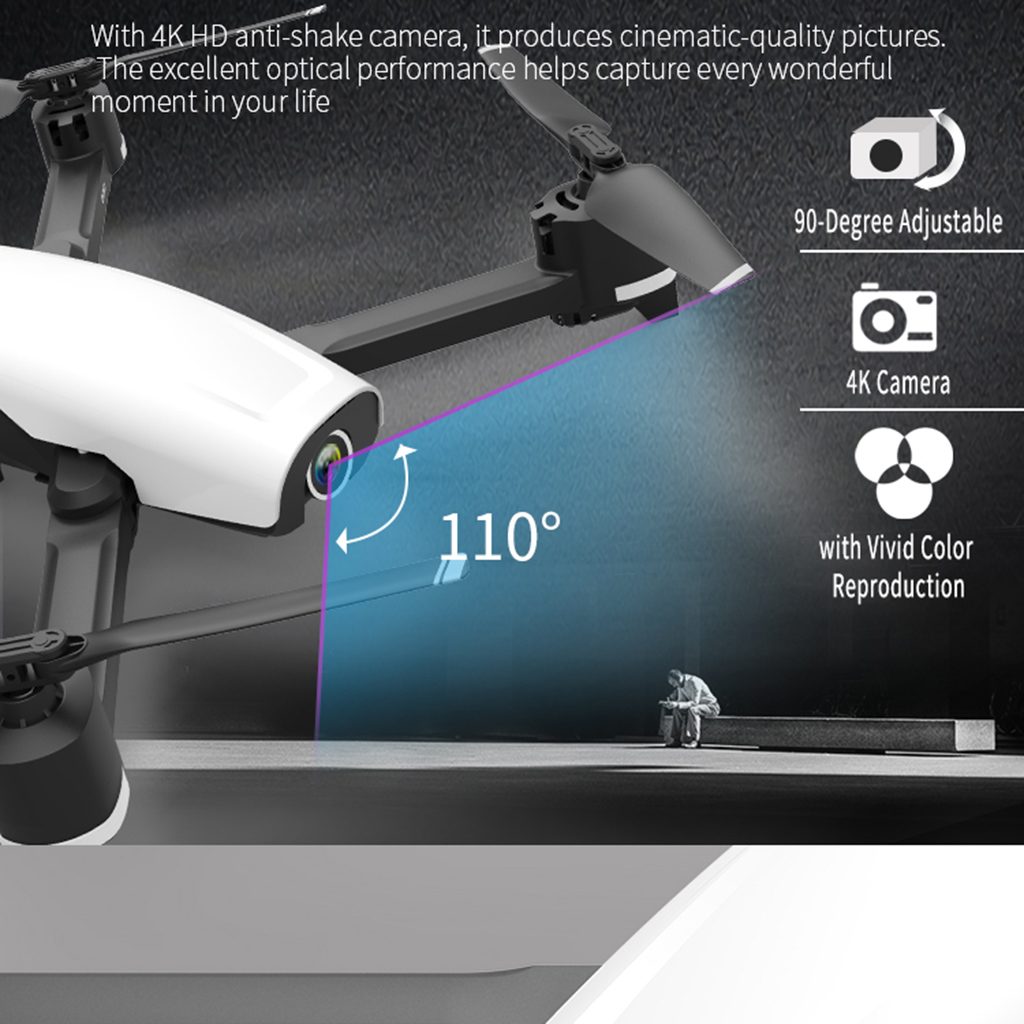 Drone 20 Min  Time 6-Axis Gimbal Video HD 4K Camera Remote Controller