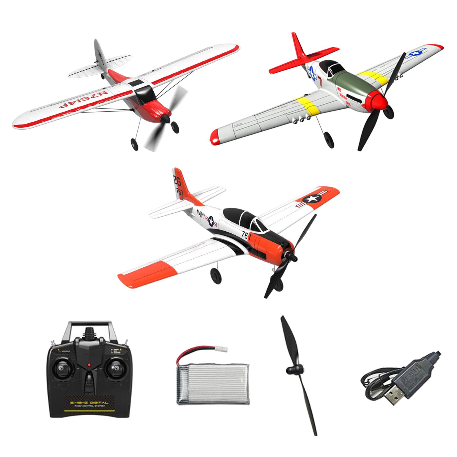 4 Channel RC Airplane 3.7V Model Toys Battery Powered Electric for Outdoor Kids Adults