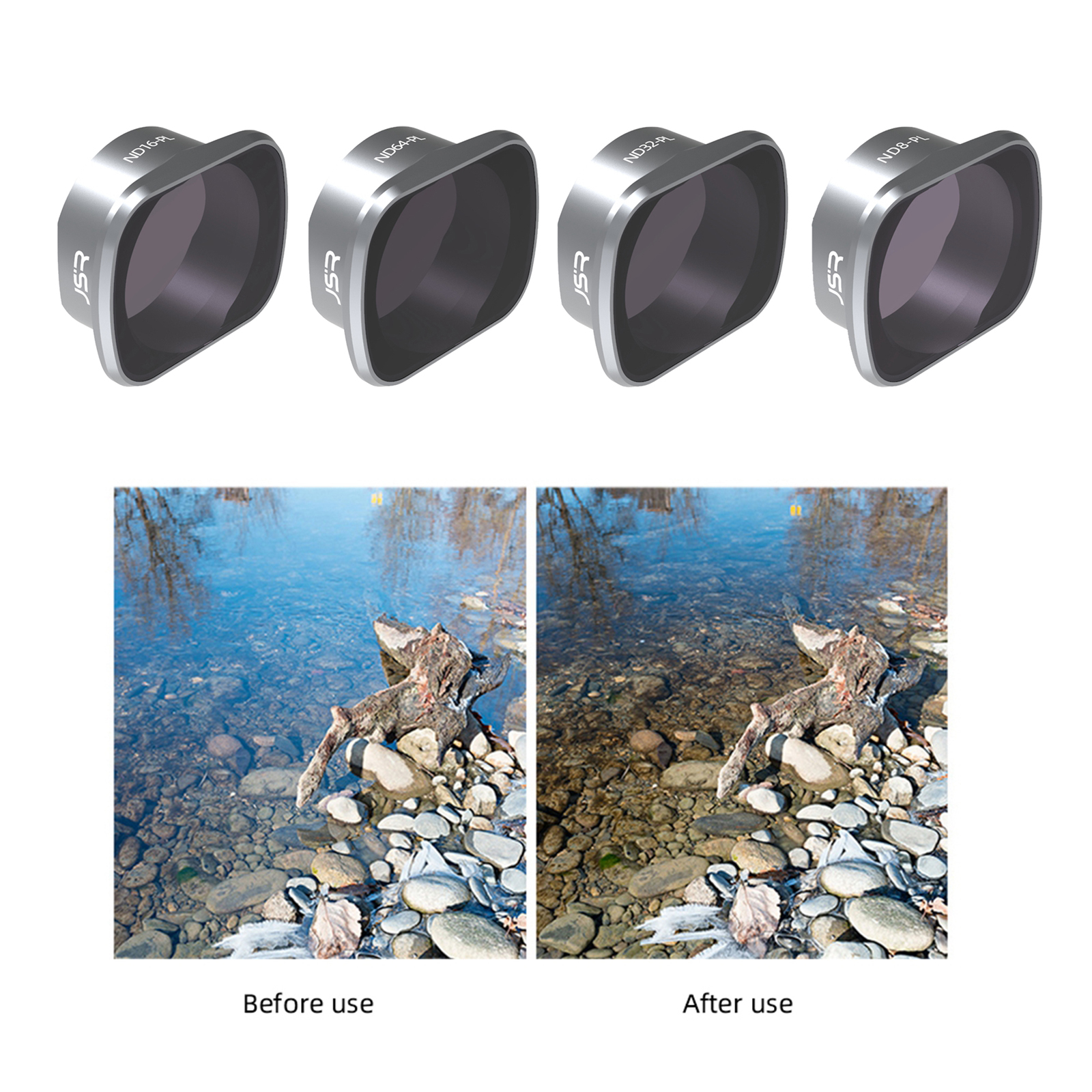 Lens Filters ND8 ND16 ND32 ND64 Kit for DJI FPV Combo Durable Accessory