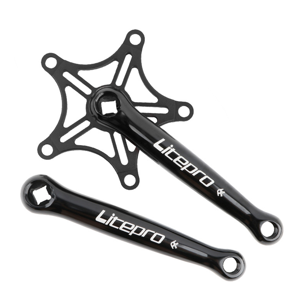 170mm Crankarms 130 BCD  Folding Bike Crankset for Single Speed Bike,