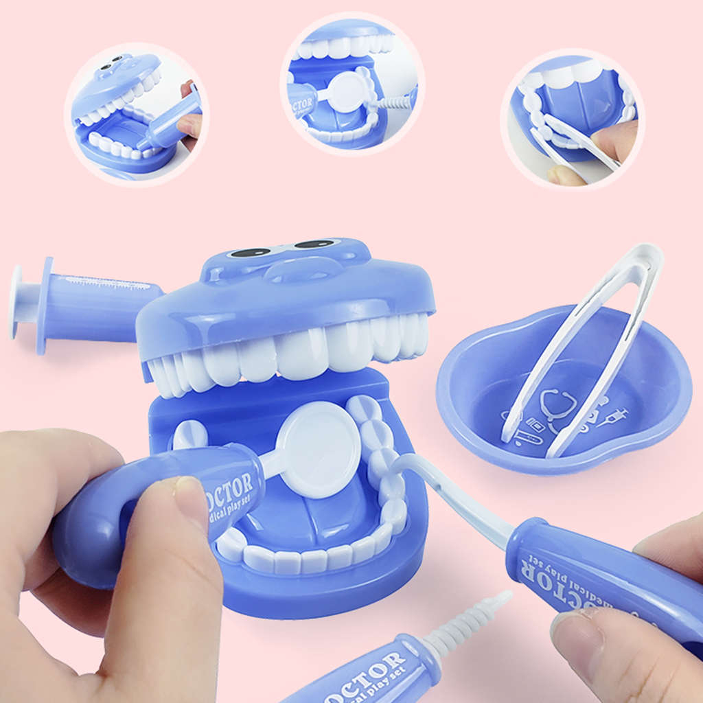 Pretend Play Kids Doctor Dentist Kit Preschool Activity Toy for Toddler