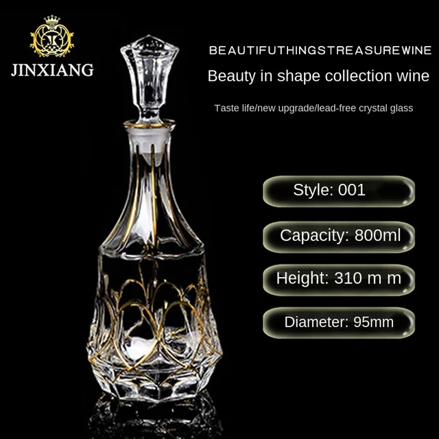 Carafe à vin rotative à 360 degrés, ensemble de verres magiques,  distributeur créatif de luxe, gobelet en cristal, bouteille française, fête  à la maison ou au bar - AliExpress