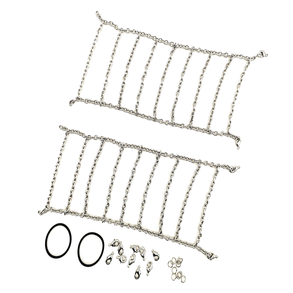 MagiDeal RC Model Car Anti-skid Tire Chain for 1/10 RC TRX-4 SCX10 D90 D110