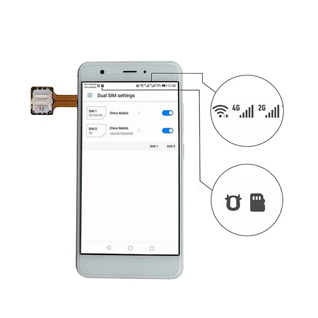 Práctico teléfono Android Geek TF adaptador de tarjeta SIM Dual Nano Cato  Micro SD extensor ranura Sim híbrida – Los mejores productos en la tienda  online Joom Geek