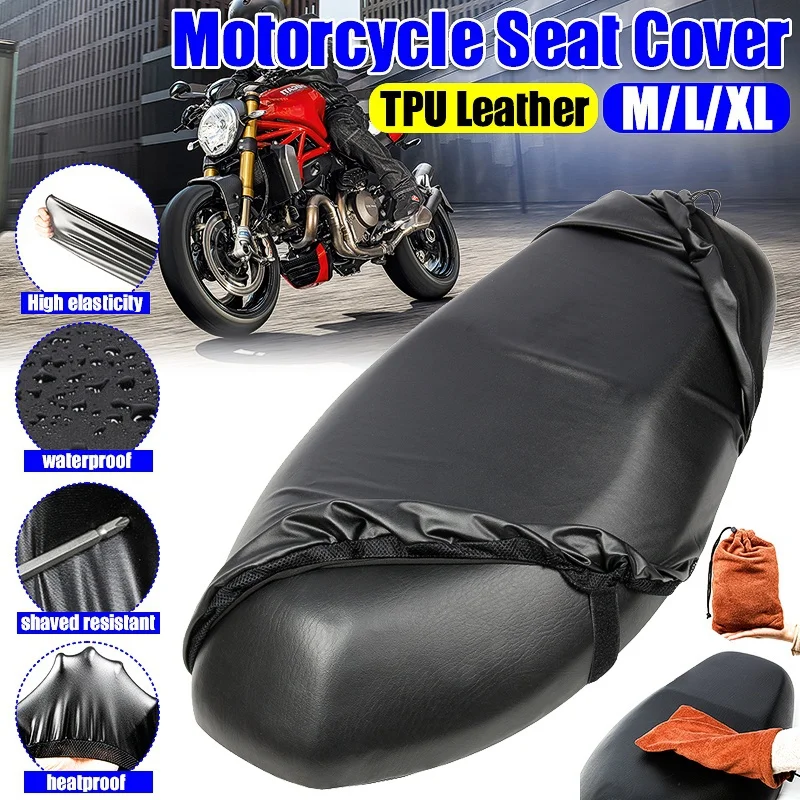 Huaxingda Motorcycle Seat Cover Lightweight Seat Cover Outdoor Waterproof Rain Dust UV Protector Leather Pad Seat Saddle Cover Seat Cushion 