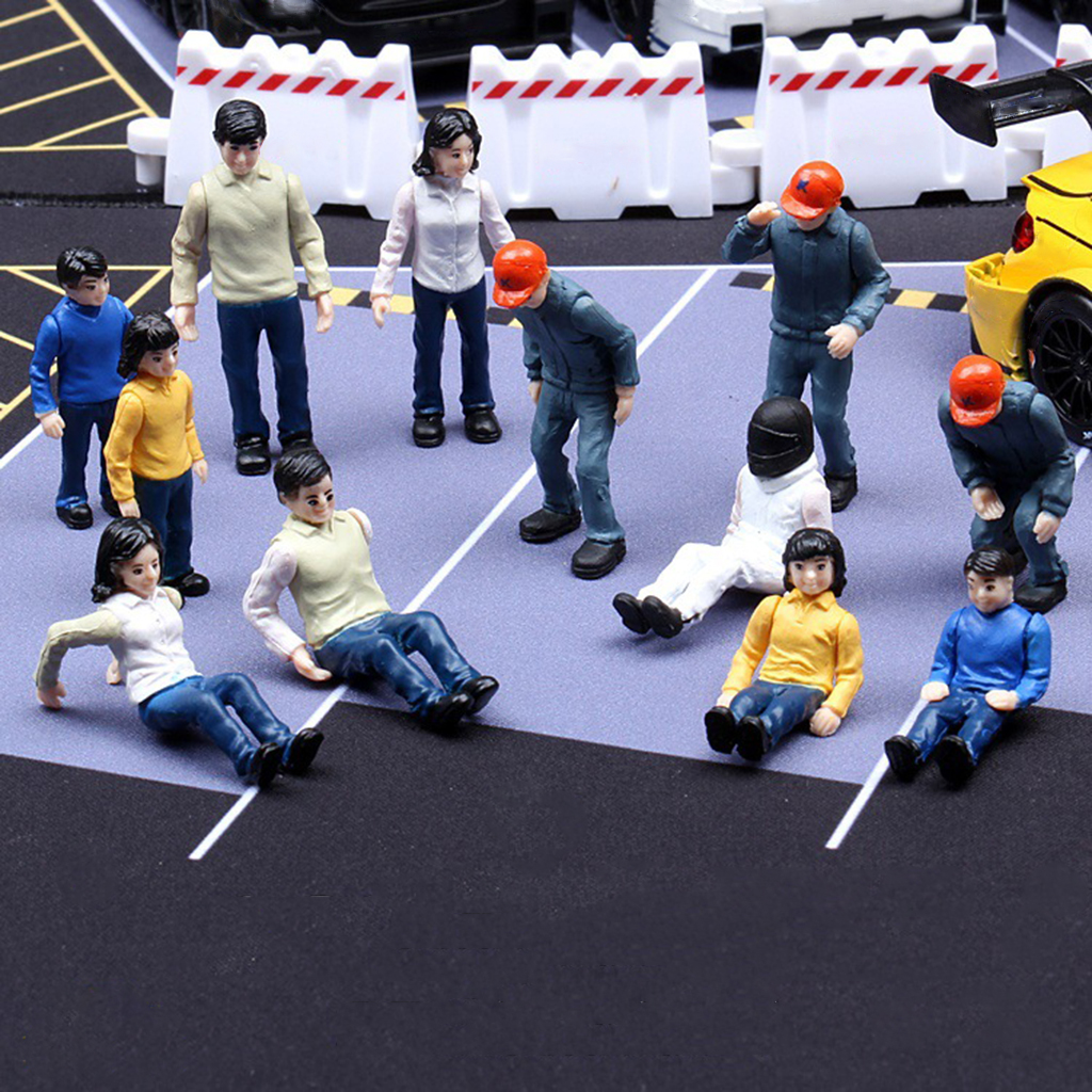 Tiny 1/32 Diorama Figure People Model Doll for Train Railway Road Park Miniature Scene Decoratiive Accessories