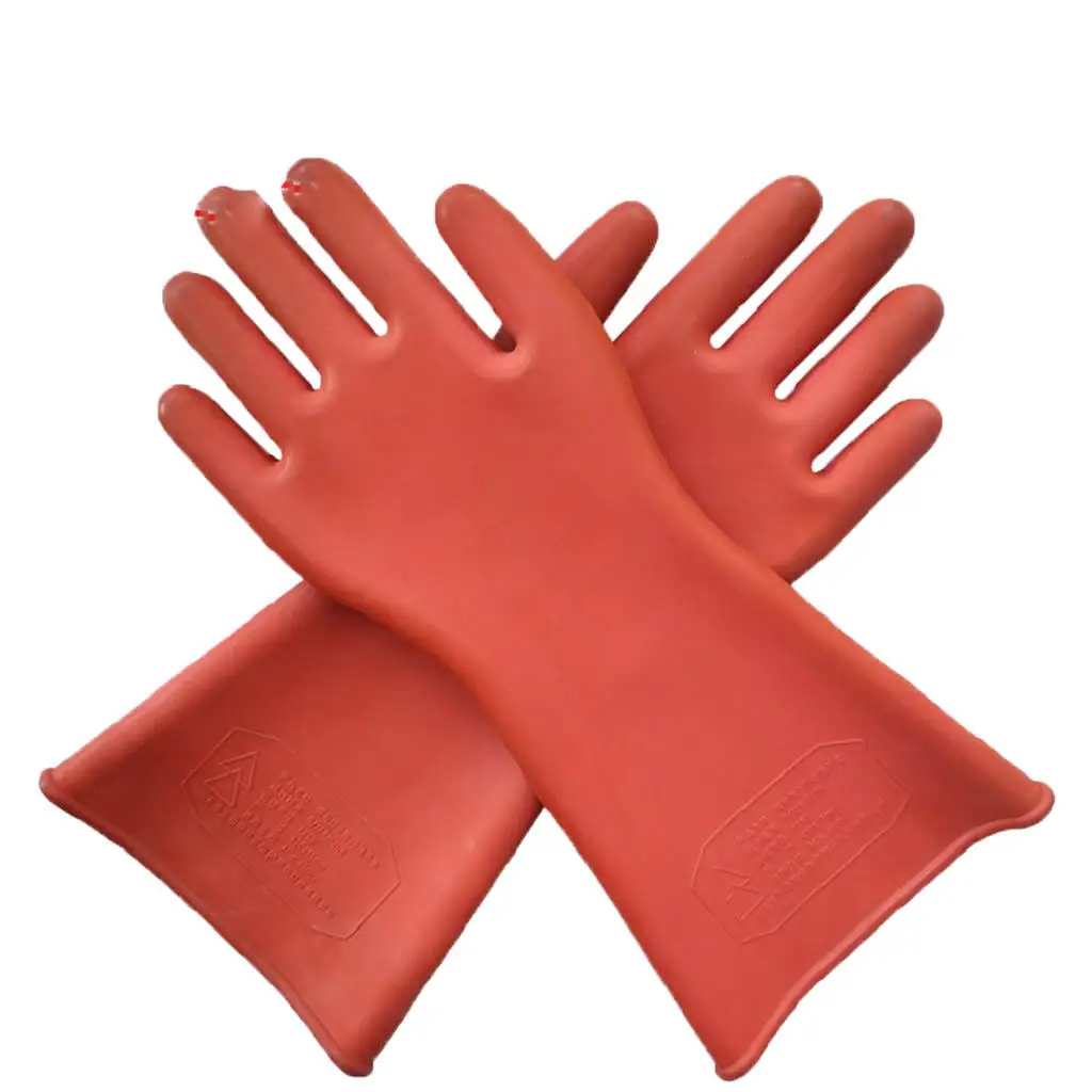 High Voltage Electricians Insulating Gloves Rubber , Cold Resistant Insulated Gloves