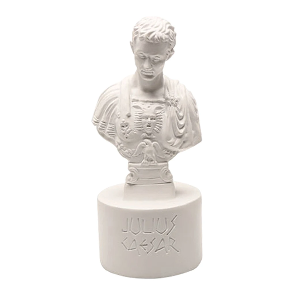 Julius Caesar Figurine Pen Holder Stationery Organizer Container Desktop Decor Gift for Adults and Kids