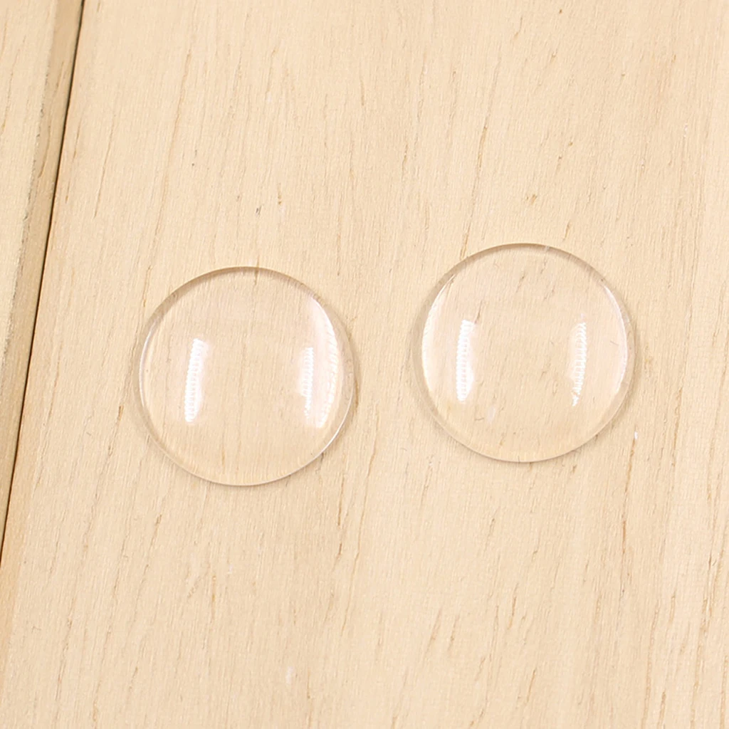 5 Pairs of Replacement 14mm Clear Plastic Flat Safety Eyes Perfect for 12 ''