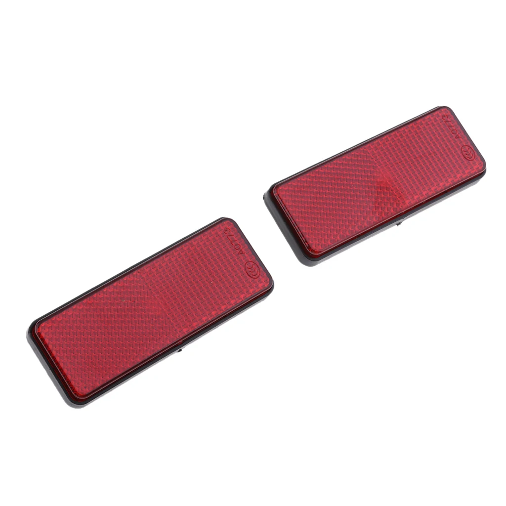 2 Pieces Square Red Reflectors Universal for Motorcycles ATV Bikes Dirt Bike Universal Rectangle Reflectors 2 Pieces Square Red Reflectors Universal for Motorcycles ATV Bikes Dirt Bike Universal Rectangle Reflectors