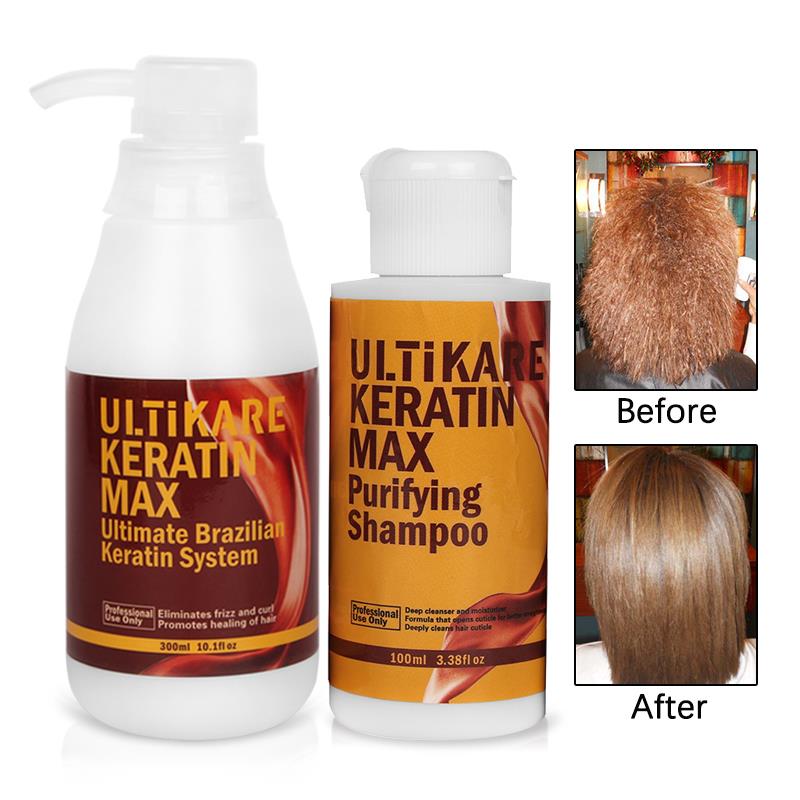 Best of 300ml 12% Formalin Keratin Treatment Hair Care Make Hair Straightening Smoothing Shinning+ 100ml Purifying Shampoo Reviews & Tips