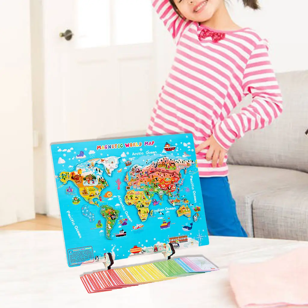 World Map Puzzles Learning Geography Block Puzzles Recognition Challenge Toy
