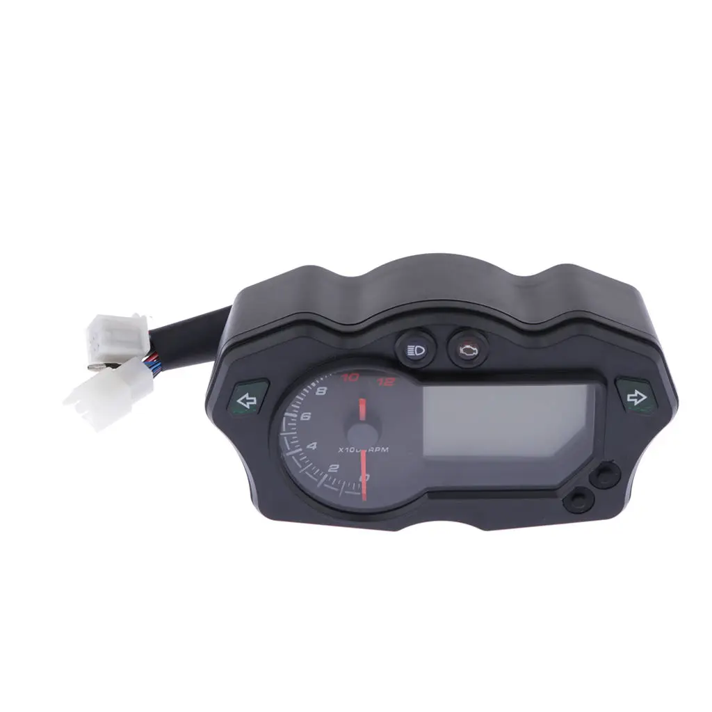 Universal 7 Color Digital 12000RPM Speedometer Tachometer Odometer for Motorcycle Car