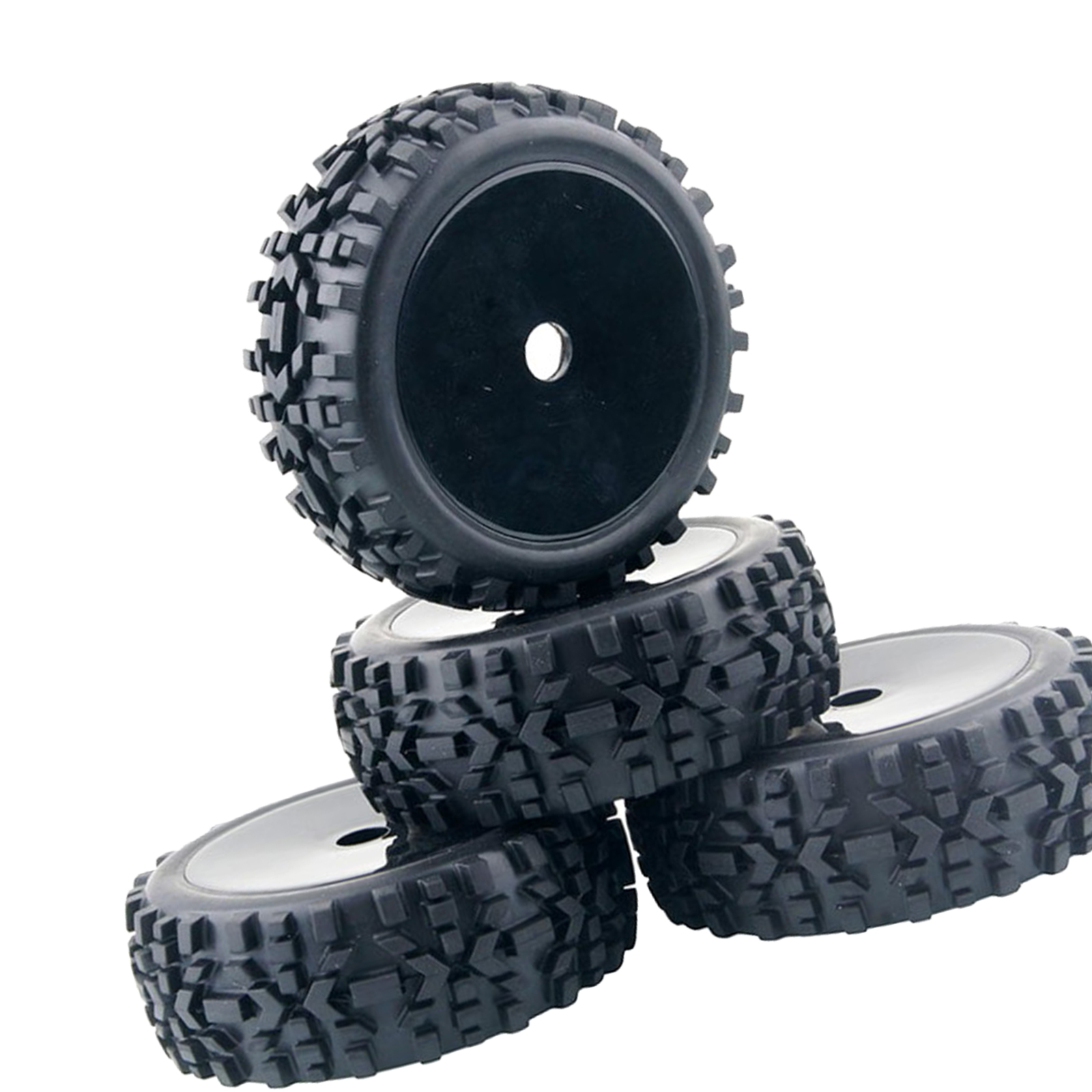4PCS RC Truck Wheel Tires Wheel Rims for Losi 1/8 Buggy Off Road Truck Model
