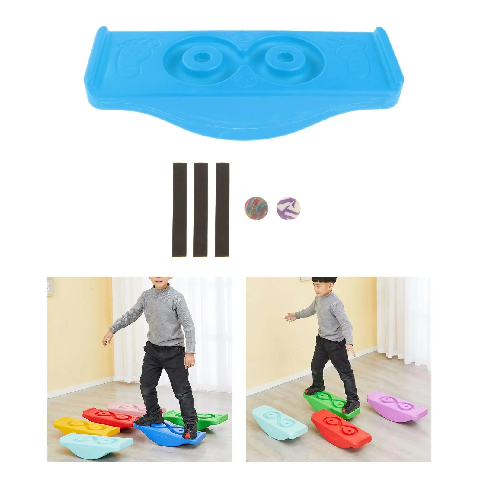 Wobbly Balance Board Sports Outside Children Kids Exercise Indoor Outdoor Seesaw Toy