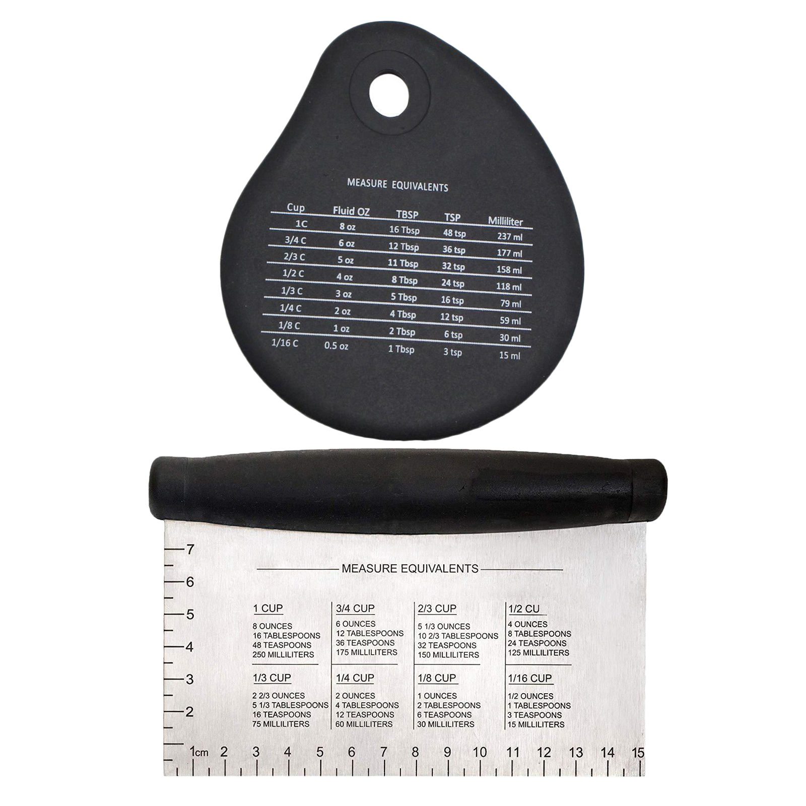 Pizza Cake Dough Scraper Cutter Precise Scales Stainless Steel Cutter Chopper with Silicone Bowl Scraper