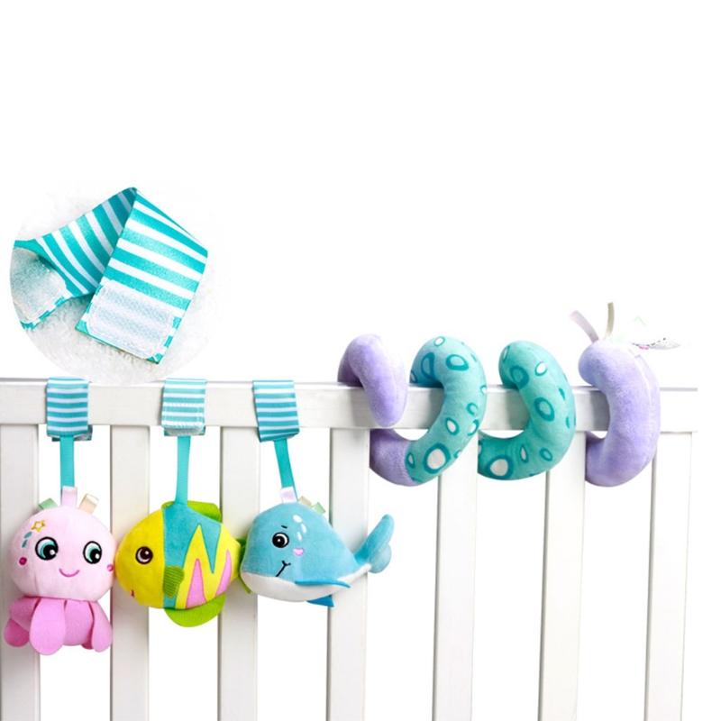 Atrair a Atenção do Bebê Carrinho de Pelúcia Pendurado em Torno da Cama Brinquedo Removível Bonito 7 Móbiles e chocalhos para bebês