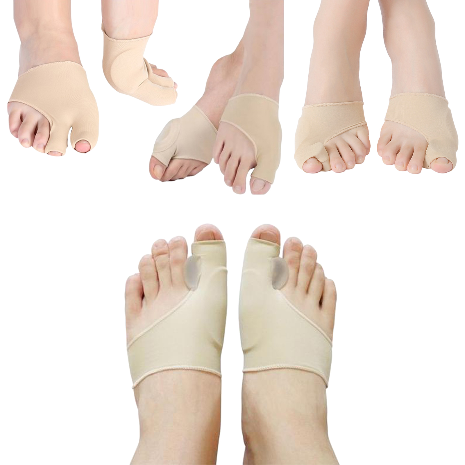 Bunion Corrector Spacer Spreader with Gel Toe Separator Toe Straightener Bunion Relief Sleeves, for Hallux Valgus Relief,