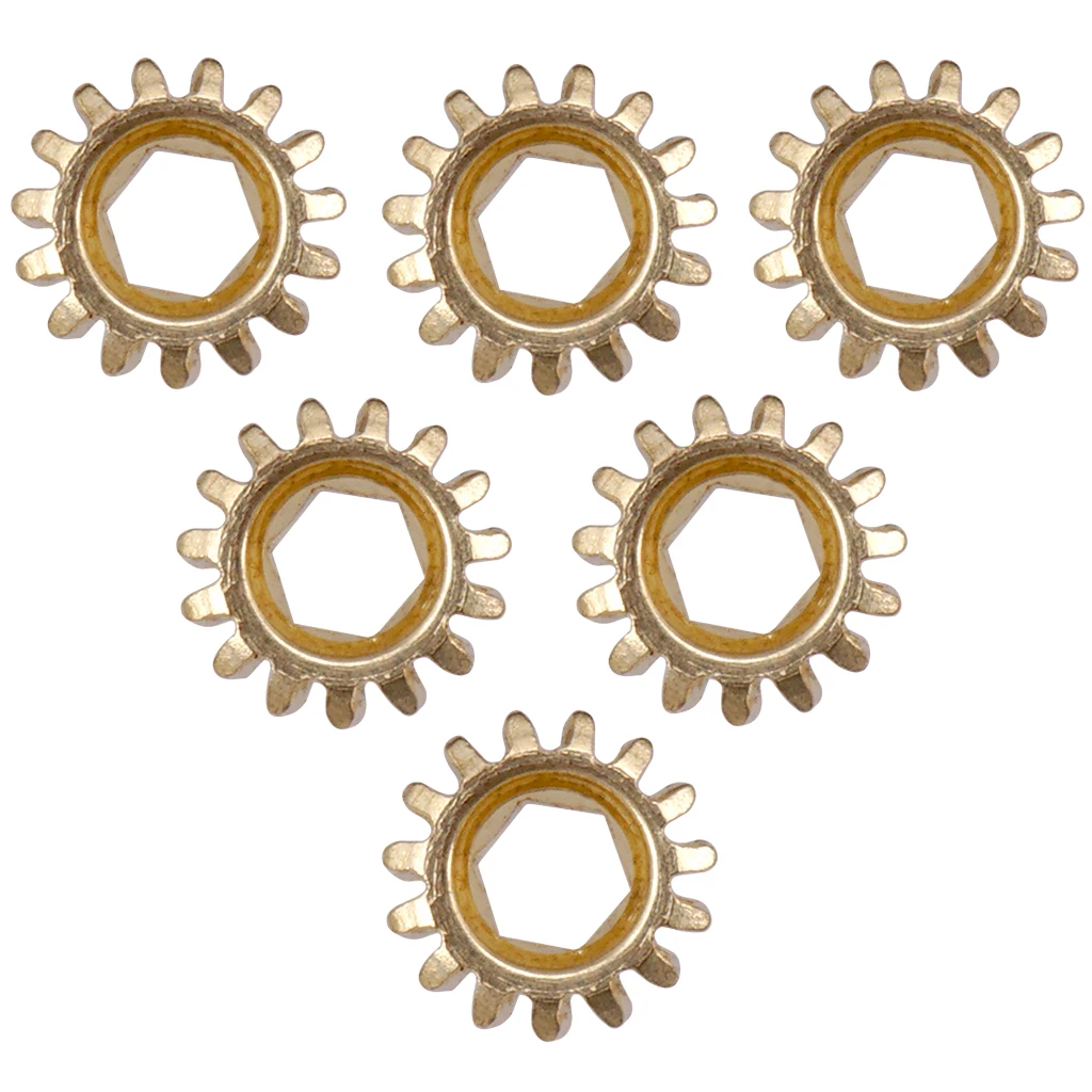 6Pcs Iron Guitar Parts Replacement Tuners Tuning Pegs Key Machine Head Hex Hole Gears Ratio 1:15