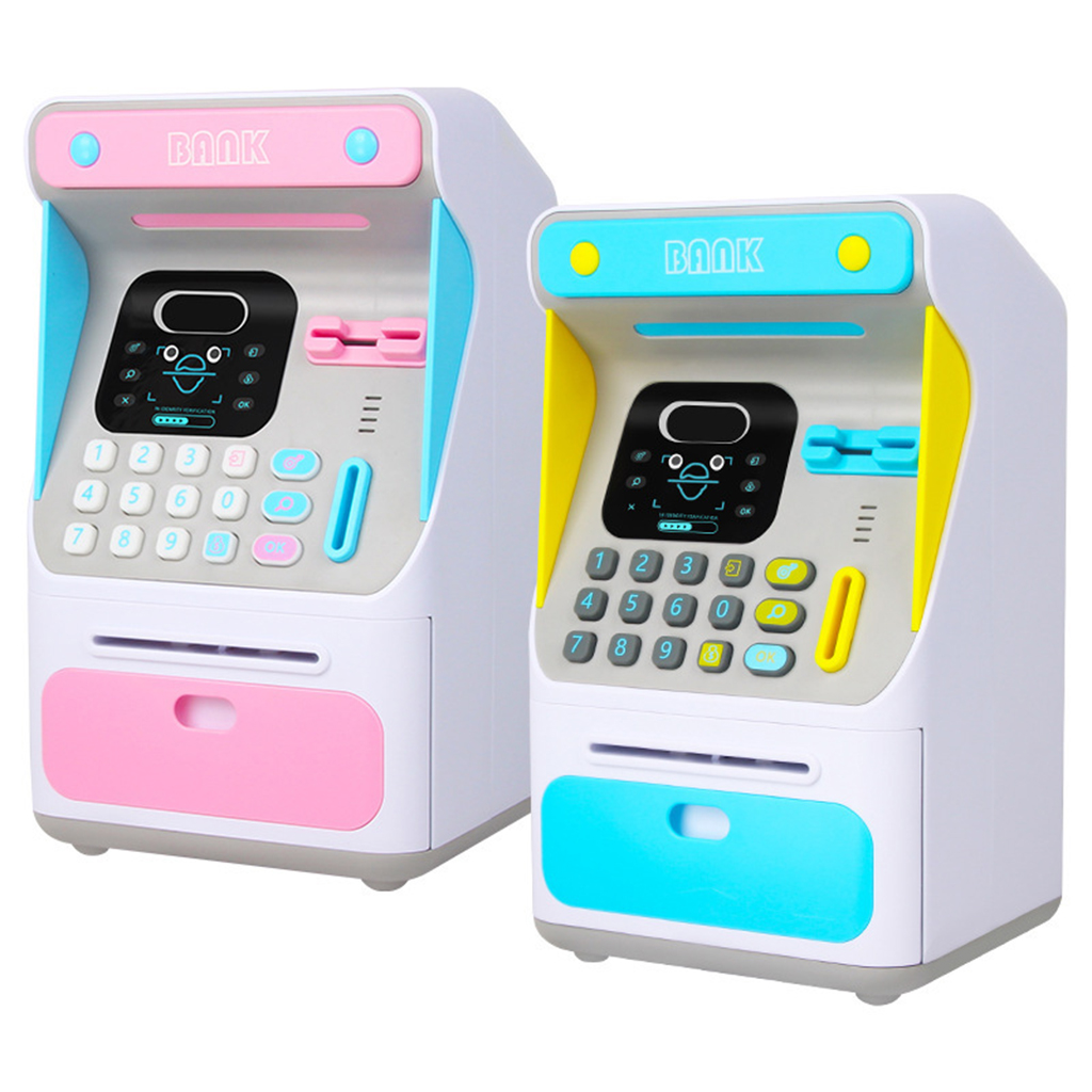 Face Recognition ATM Saving Bank Coin Cash Bank Machine Toy Girls Gift