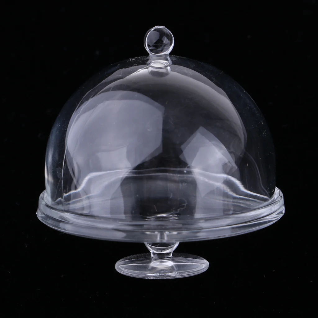 Dolls House Miniature Cake Stand with Dome Lid Dining Kitchen Accessory 12th