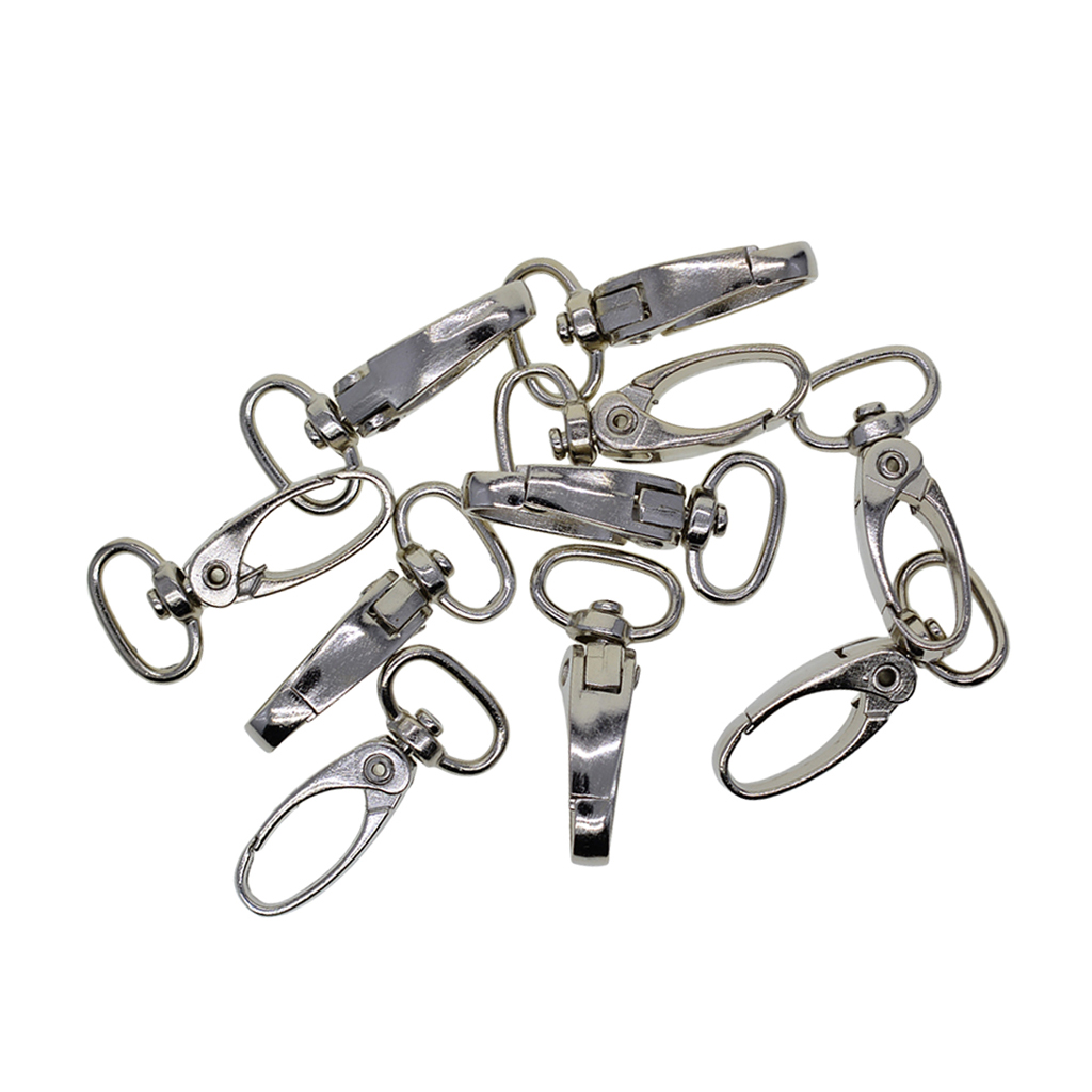 10 Lanyard Hook Swivel Snap Lobster Clasp Clip Keychain Split Key Rings Swivel Clasps Lanyard Snap Hook Metal Clasp Lobster Clip