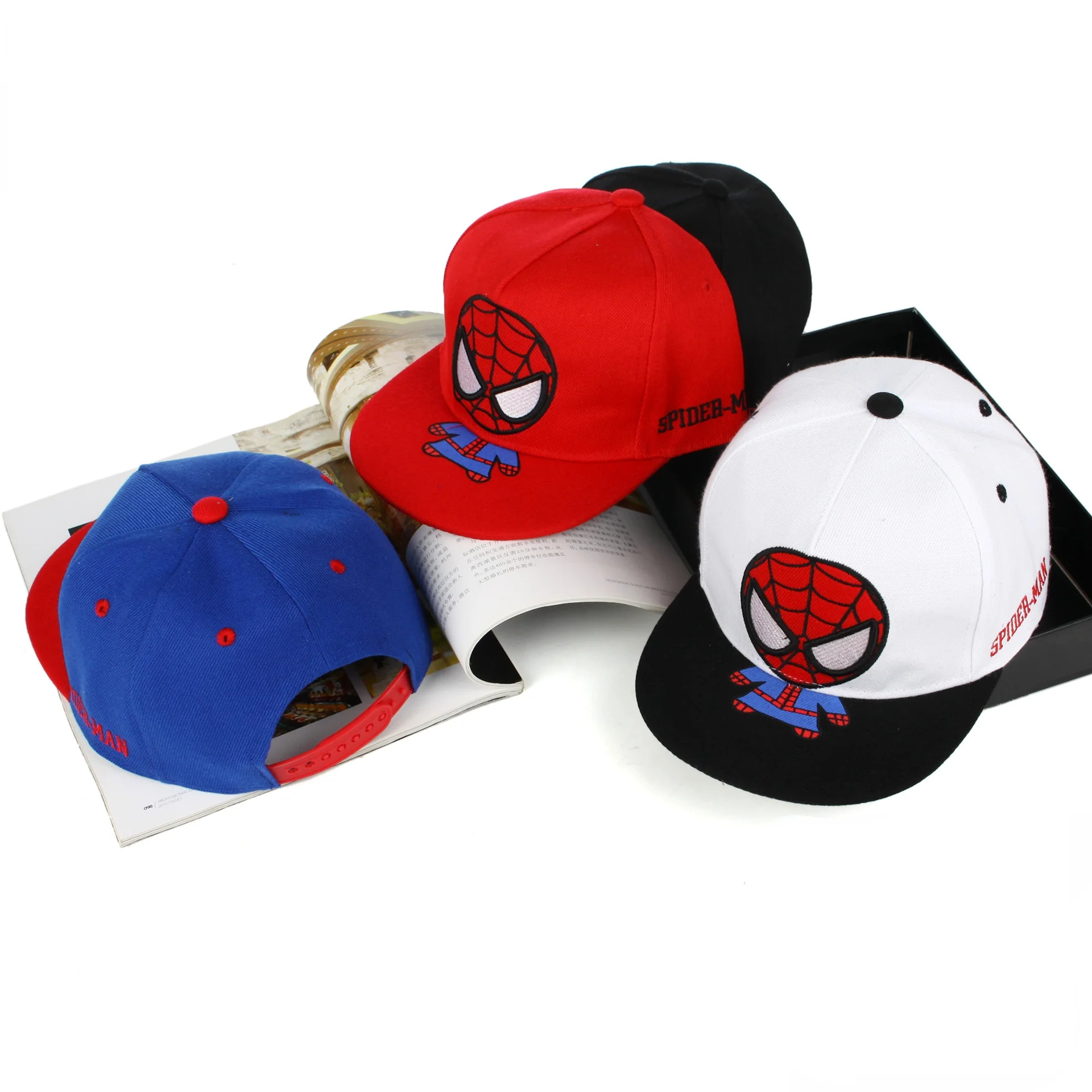 Disney-Marvel Travel Hat for Kids, Anime Caps,