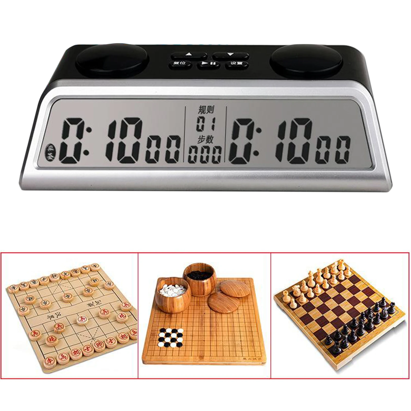 Digital Chess Clock Professional Chess Clock Timer Electronic Alarm Stop Timer for Electronic Board Game Competition Weiqi
