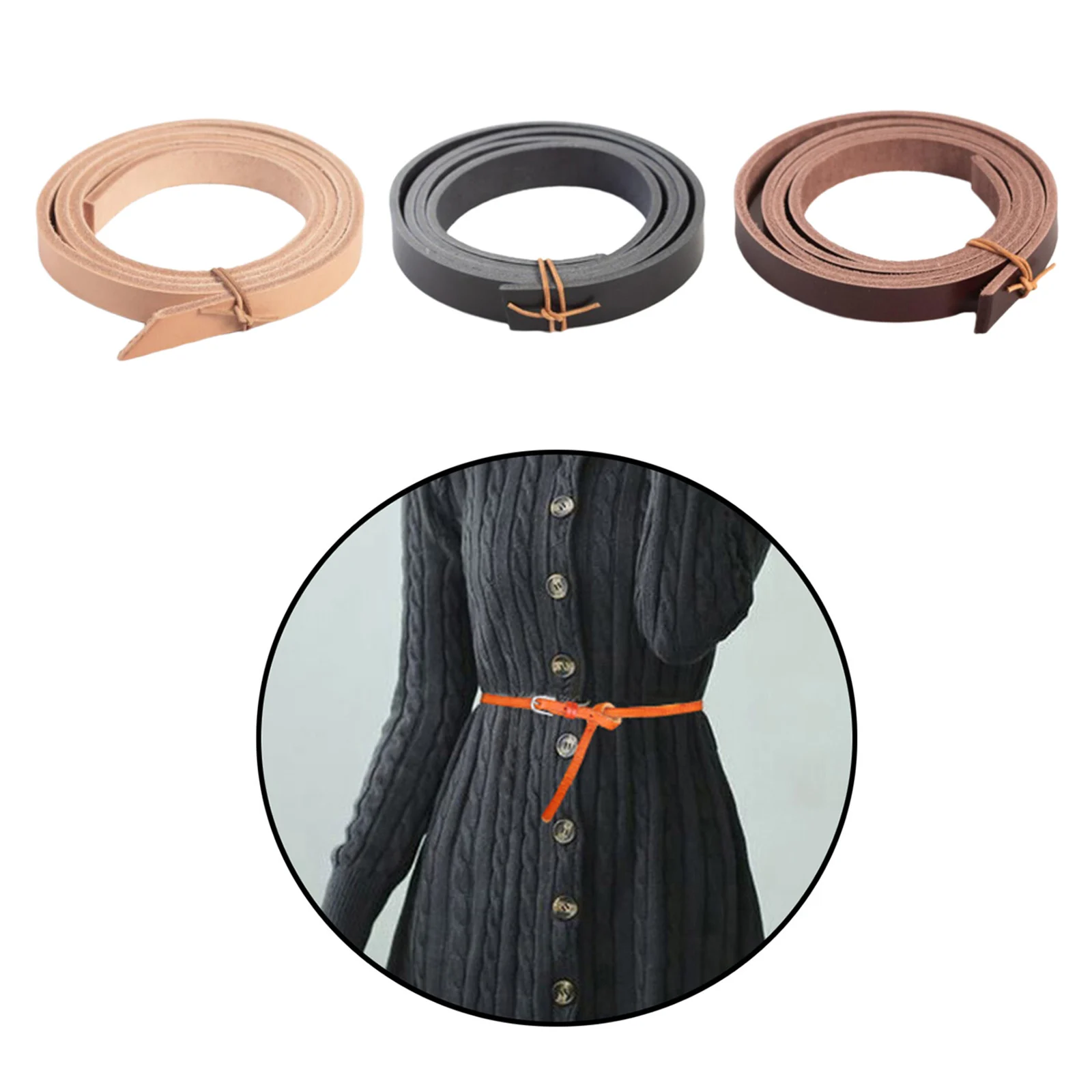 Cowhide PU Leather Genuine Leather Belt Strap Veg Tanned Leather Craft Handmade Belt Blank Cowhide Strip