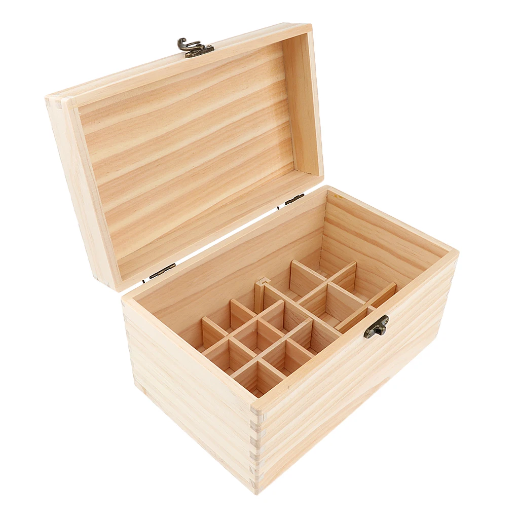22 Slots Essential Oil Wooden Box Storage Roller Balls Bottles Protector Aroma