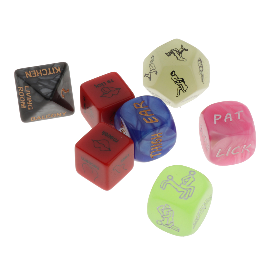 6PCS Romantic Role Playing Dice Novelty Adult Lovers Dice Funny Role Playing Throwing Dice