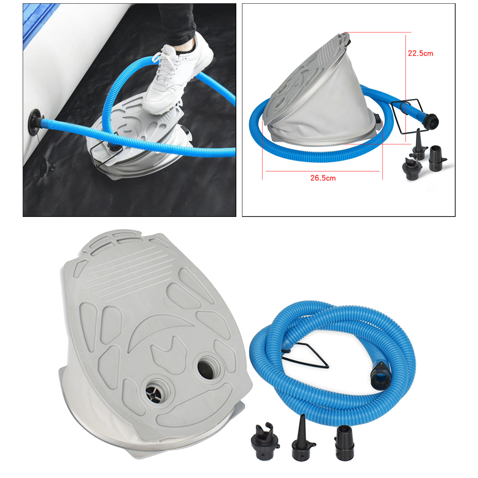 Bellows Foot Air Pump  Inflator for Kayaking Inflatable Boat Pool Toy