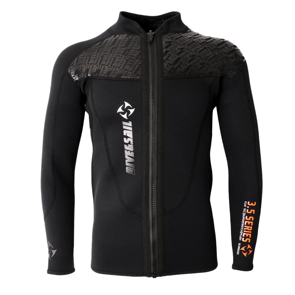 Men 3MM Wetsuit Top Warm Neoprene Jacket Winter Surf Surfing Diving Swimsuit