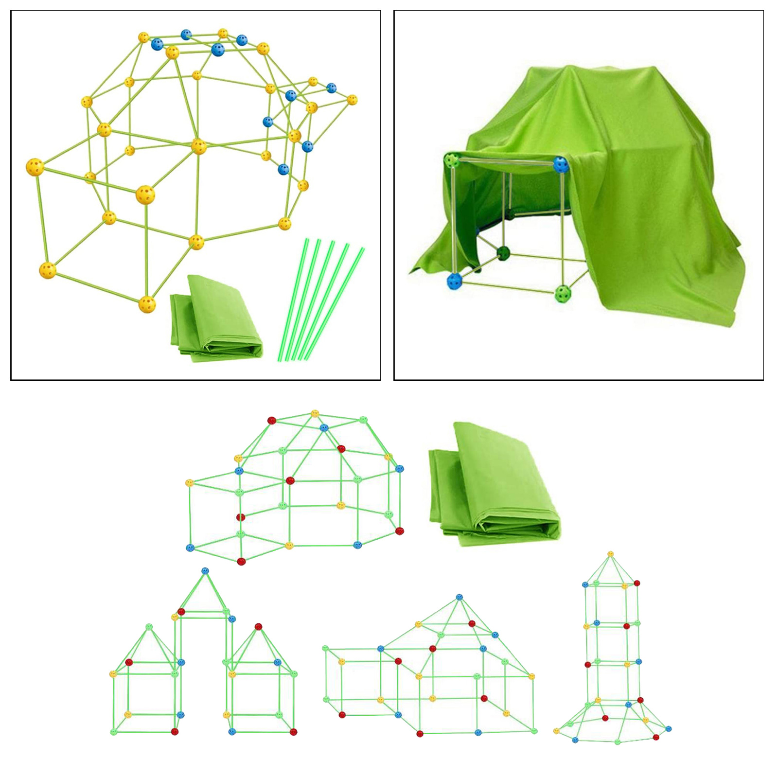 Kids Fort Building Kits Ultimate Boys Girls Building Castles Rocket Igloo Toy Activity