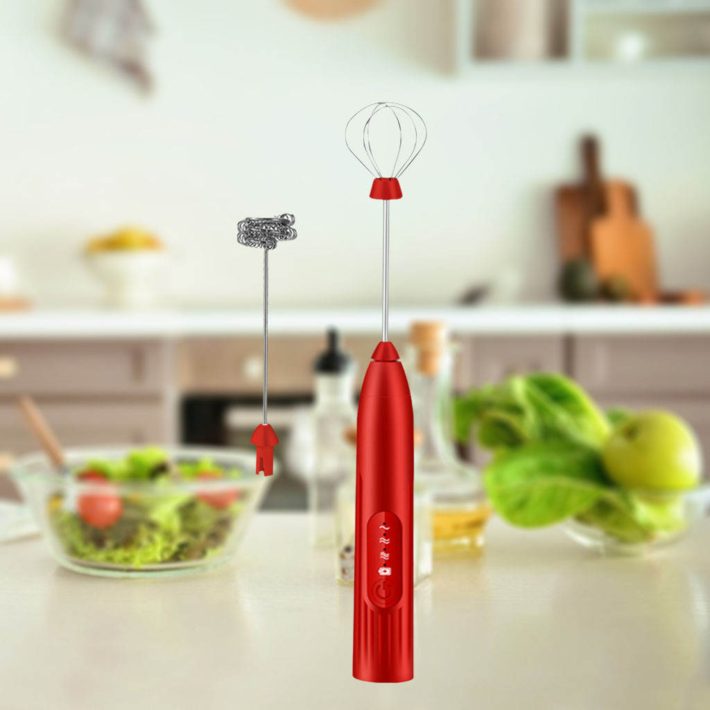 Handheld Milk Frother Wireless Foam Maker Eggs Beater Mixer Electric for Egg Hot Chocolate Latte Frappe Cappuccino