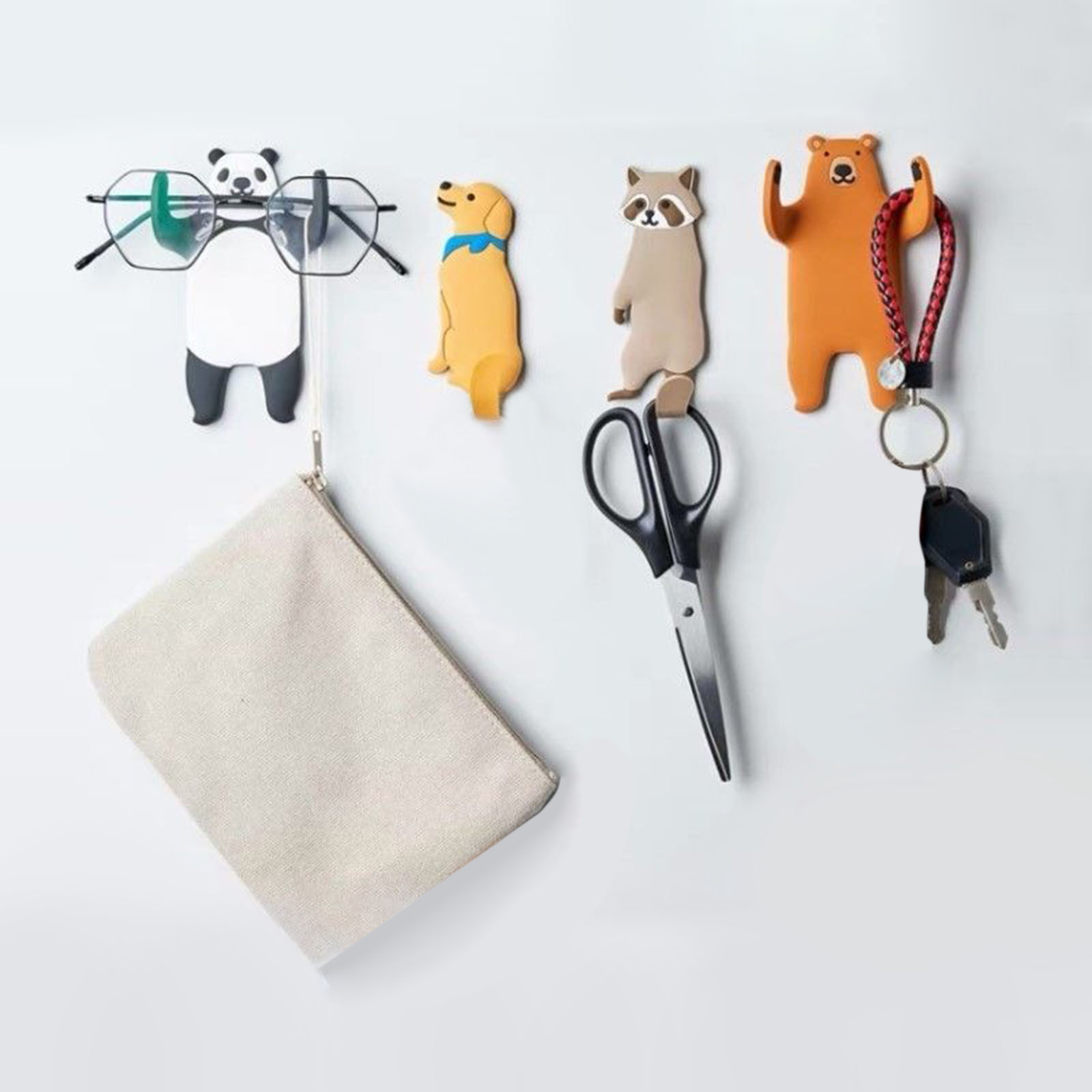 Animal Adhesive Wall Hook Adhesive Key Hooks Hat Hooks Wall Hook Supplies