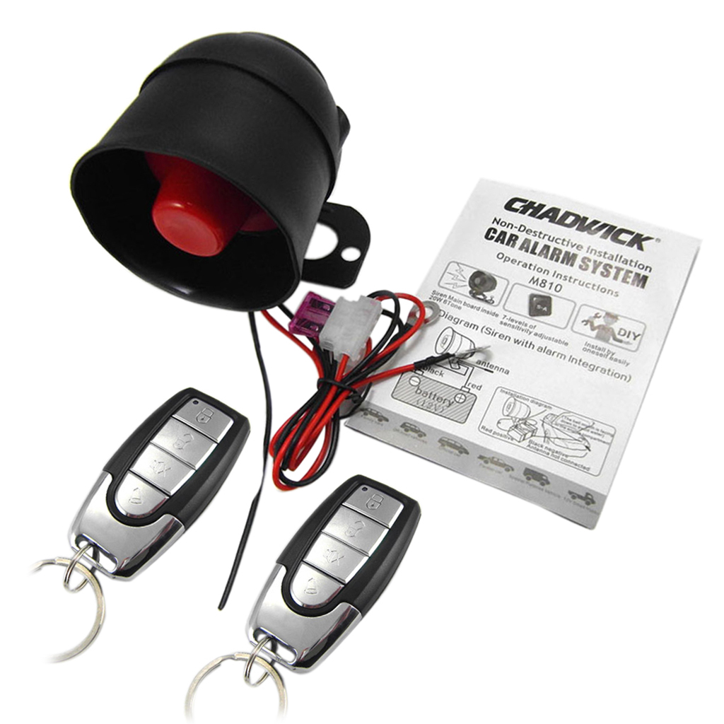 Car Vehicle Protection Alarm  System Keyless Entry Siren + 2 Remote