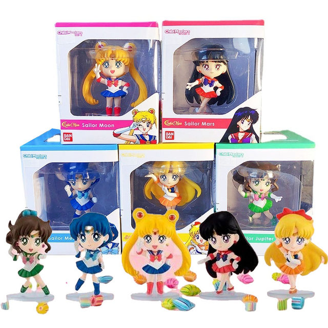 5 PzGiapponese Del Fumetto Del Anime Sailor Moon Action Figure 18 Cm  Mercurio Marte Giove Venere Figurine Bambini Bambola Giocattoli C0220 Da  30,55 €